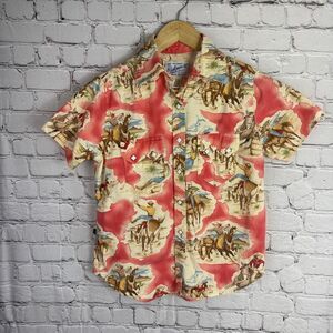 Vintage Rockmount Ranch Wear Western Aloha Shirt Womens Size Medium